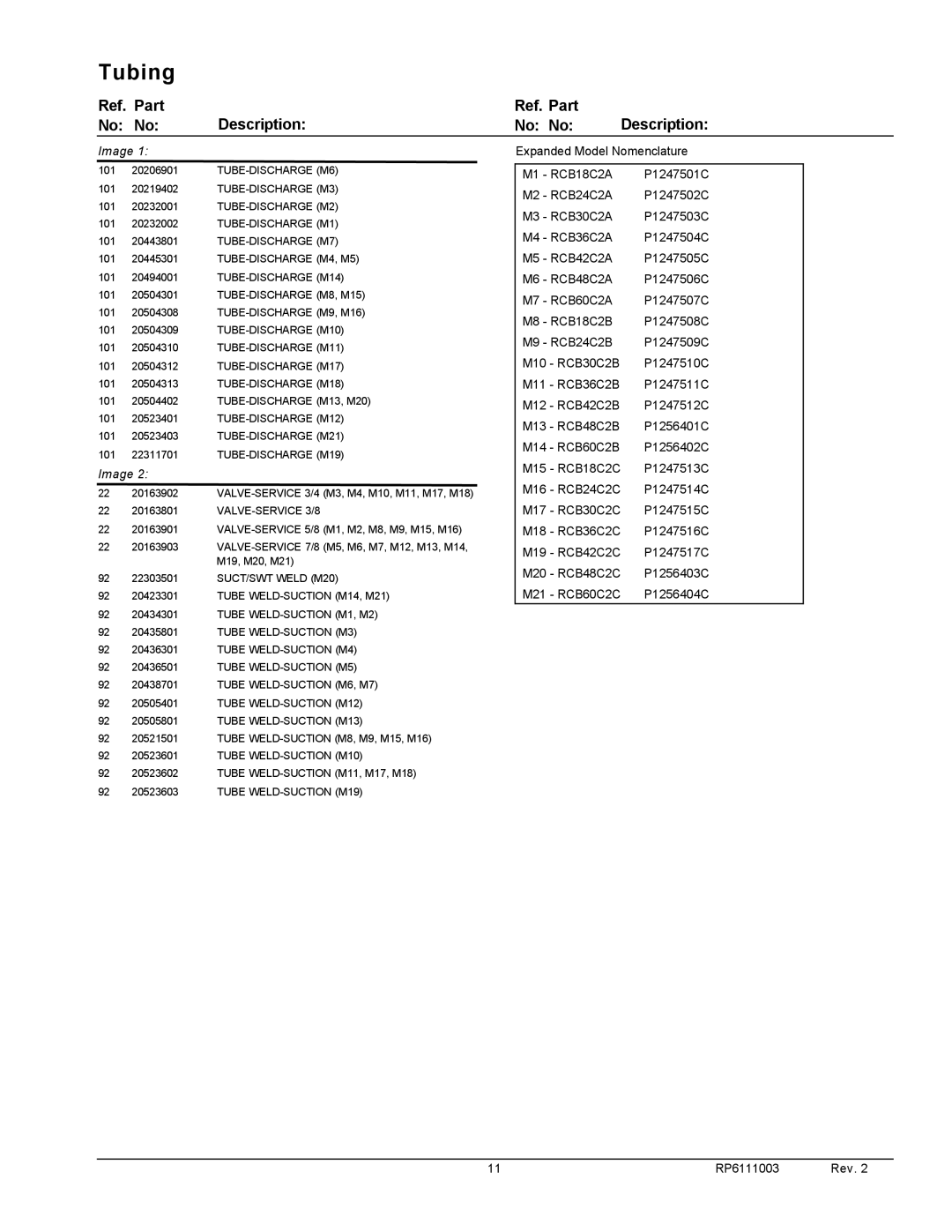 Amana RCB18C2CP1247513C TUBE-DISCHARGE M6, TUBE-DISCHARGE M3, TUBE-DISCHARGE M2, TUBE-DISCHARGE M1, TUBE-DISCHARGE M7 