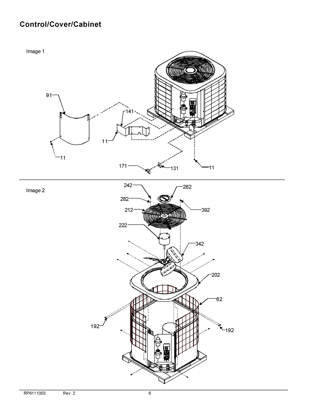 Amana RCB18C2CP1247513C manual Control/Cover/Cabinet 