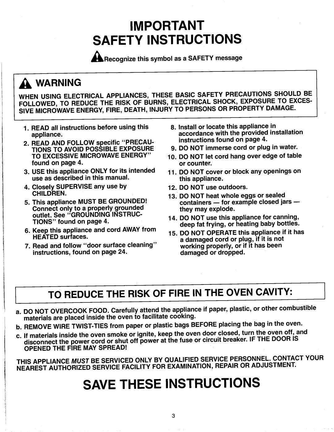 Amana RMC 720A manual 