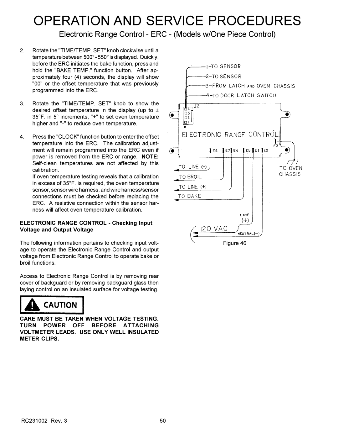 Amana RST, RSS service manual Operation and Service Procedures 