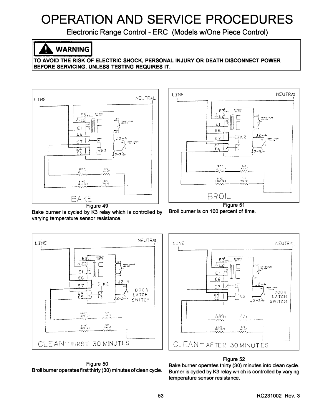 Amana RSS, RST service manual Operation And Service Procedures, Electronic Range Control - ERC Models w/One Piece Control 