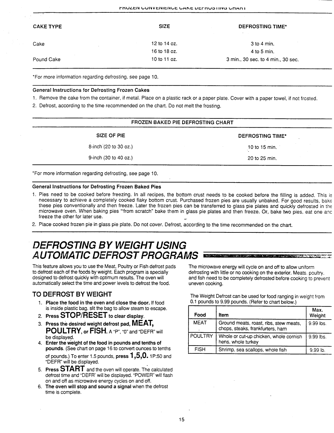 Amana RSW459P, RSL459P, RSBG459P manual 