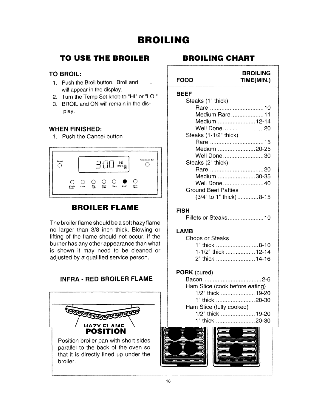 Amana Self Cleaning Gas Range, 36-308798-03-0 manual 