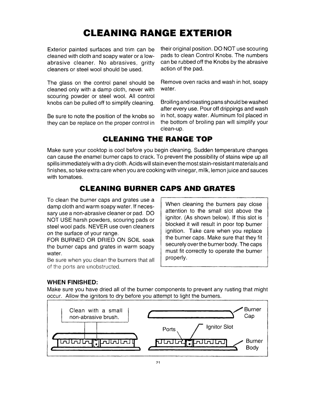 Amana Self Cleaning Gas Range, 36-308798-03-0 manual 