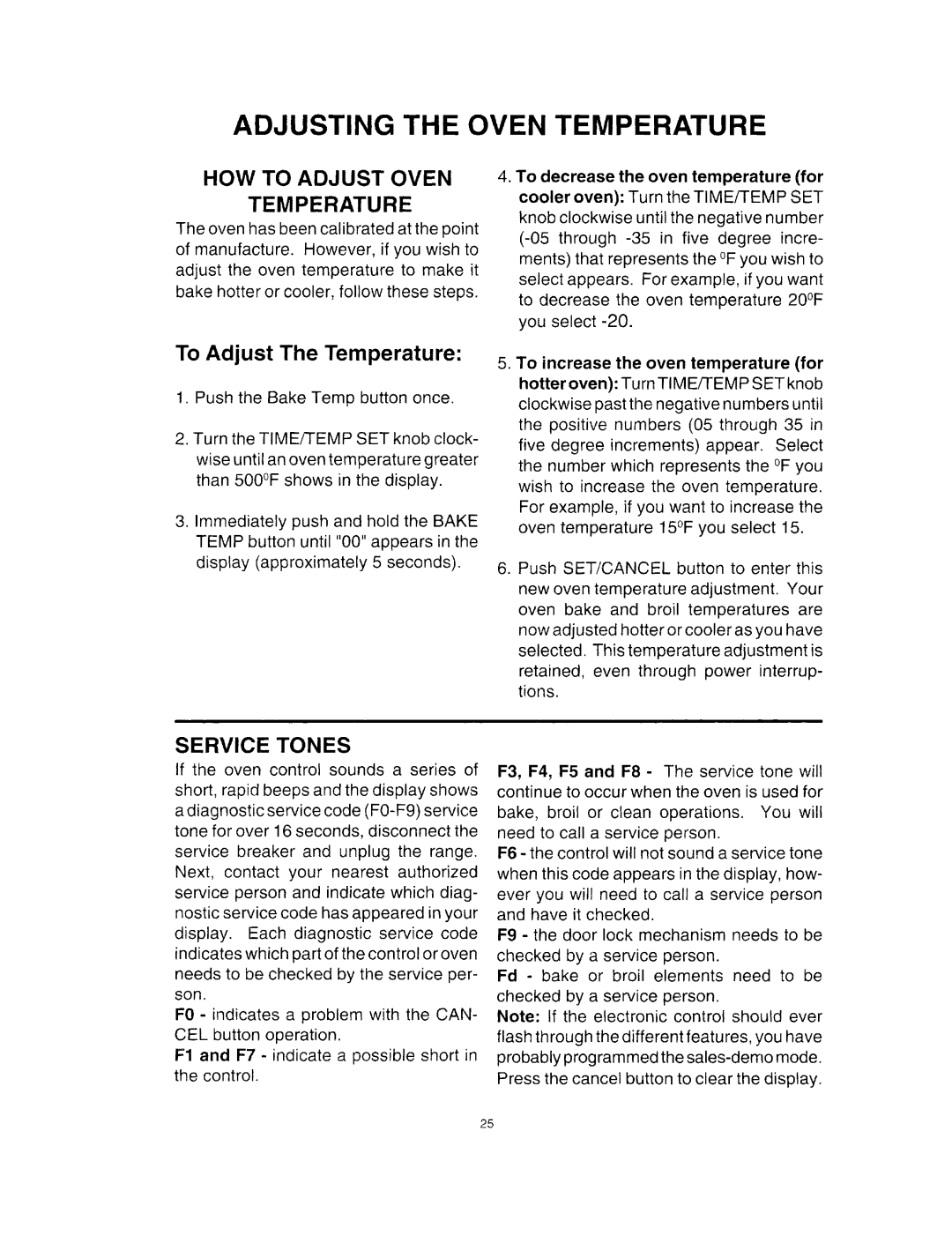 Amana Self Cleaning Gas Range, 36-308798-03-0 manual 