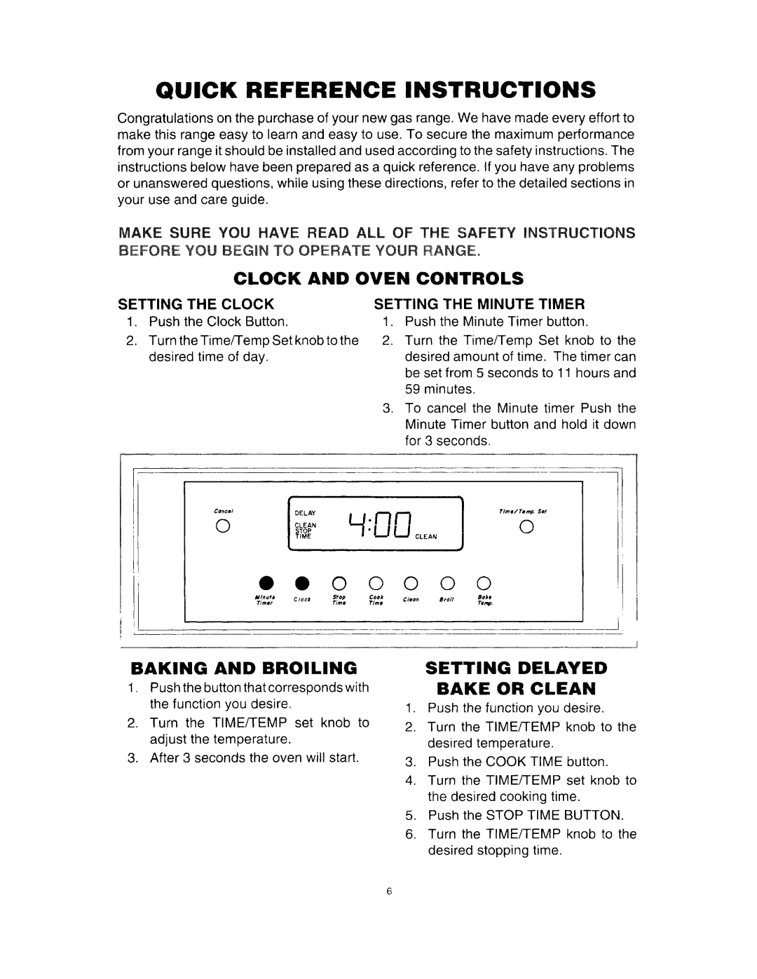 Amana 36-308798-03-0, Self Cleaning Gas Range manual 