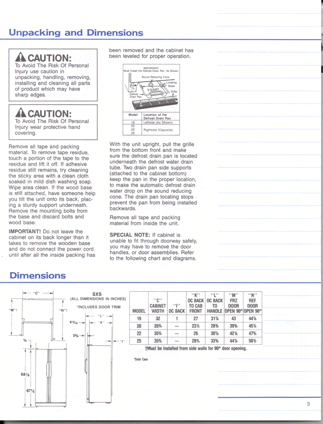 Amana Amana 25, Amana 20, Amana 19, Amana 22, Side-By-Side Refridgerator manual 