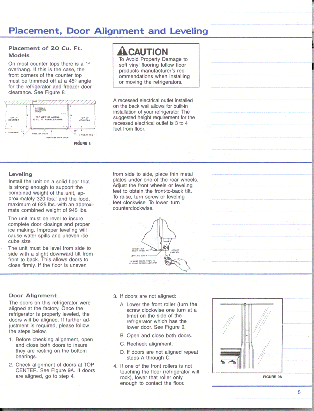 Amana Amana 20, Amana 19, Amana 22, Amana 25, Side-By-Side Refridgerator manual 