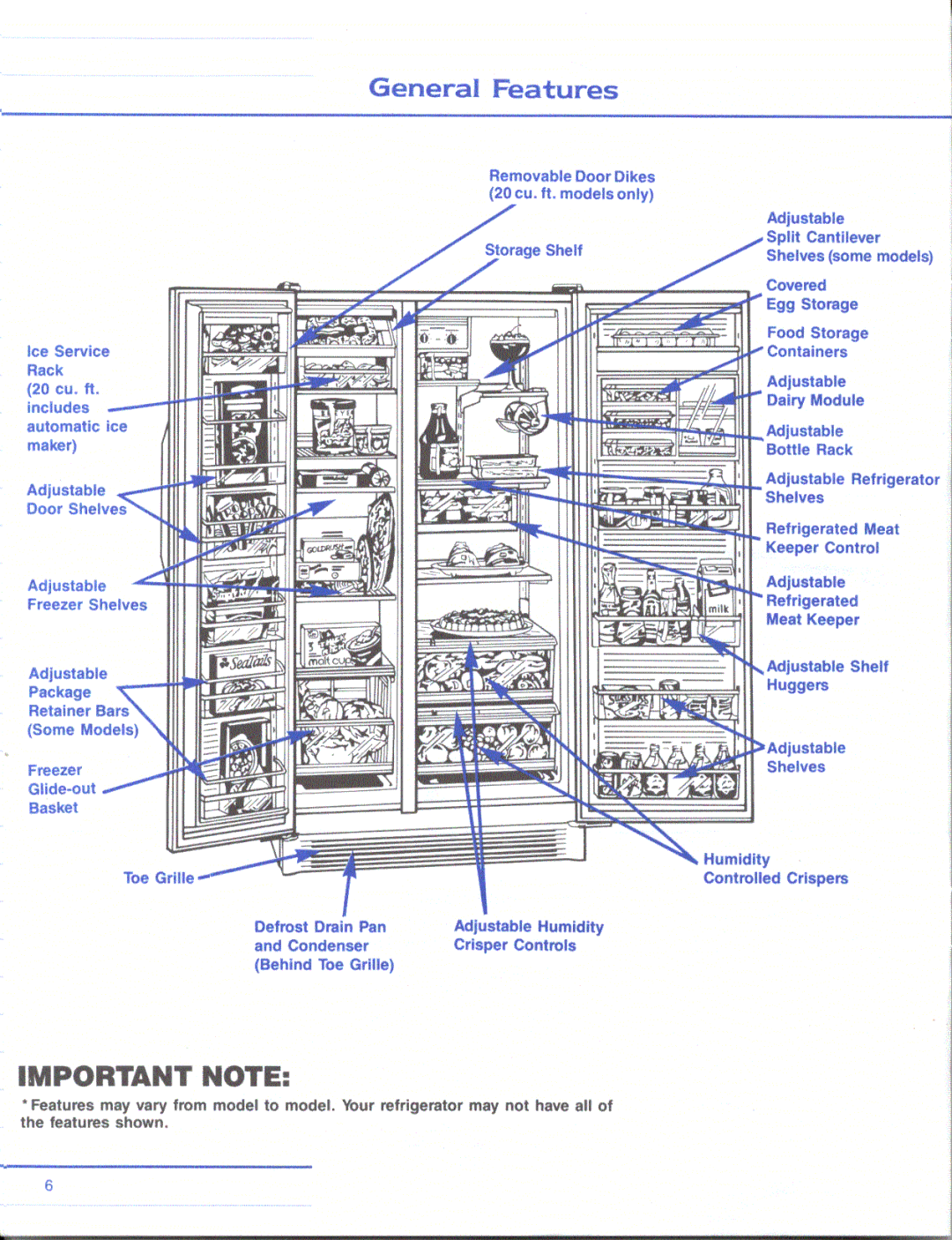 Amana Amana 19, Amana 20, Amana 22, Amana 25, Side-By-Side Refridgerator manual 