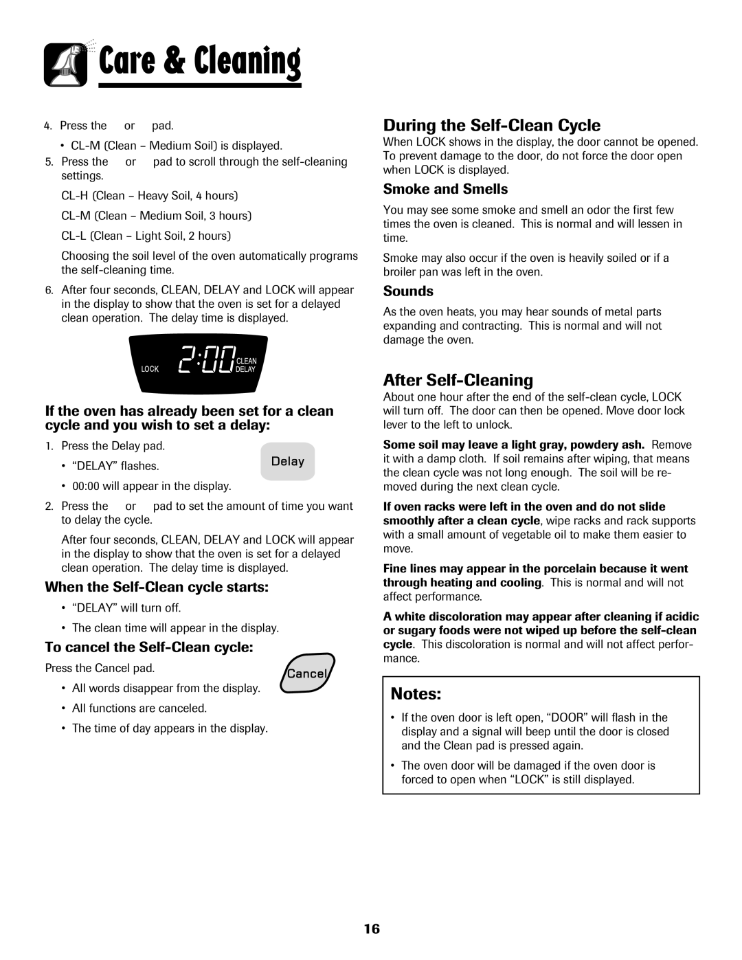 Amana Smoothtop important safety instructions During the Self-Clean Cycle, After Self-Cleaning 