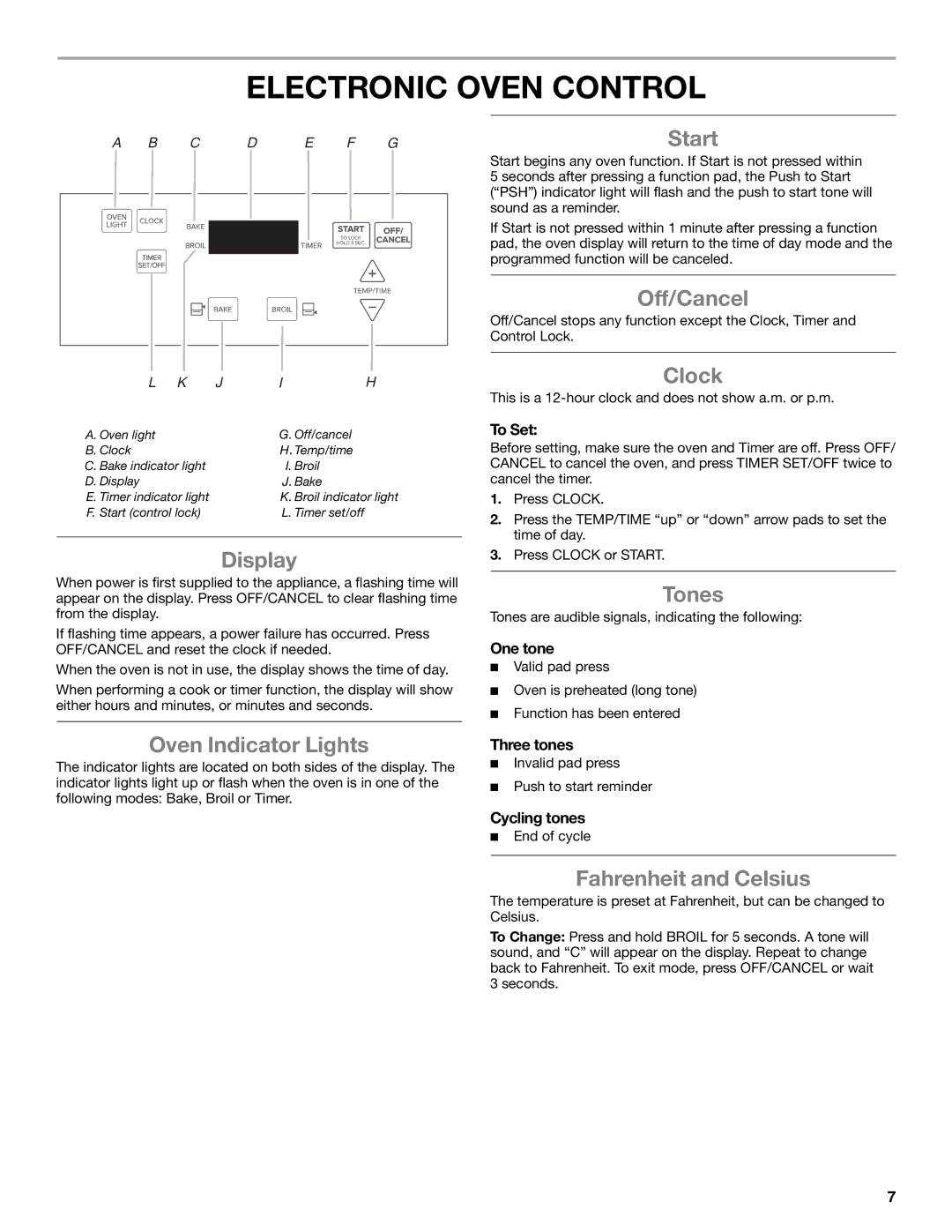 Amana standard cleaning gas range manual Electronic Oven Control 