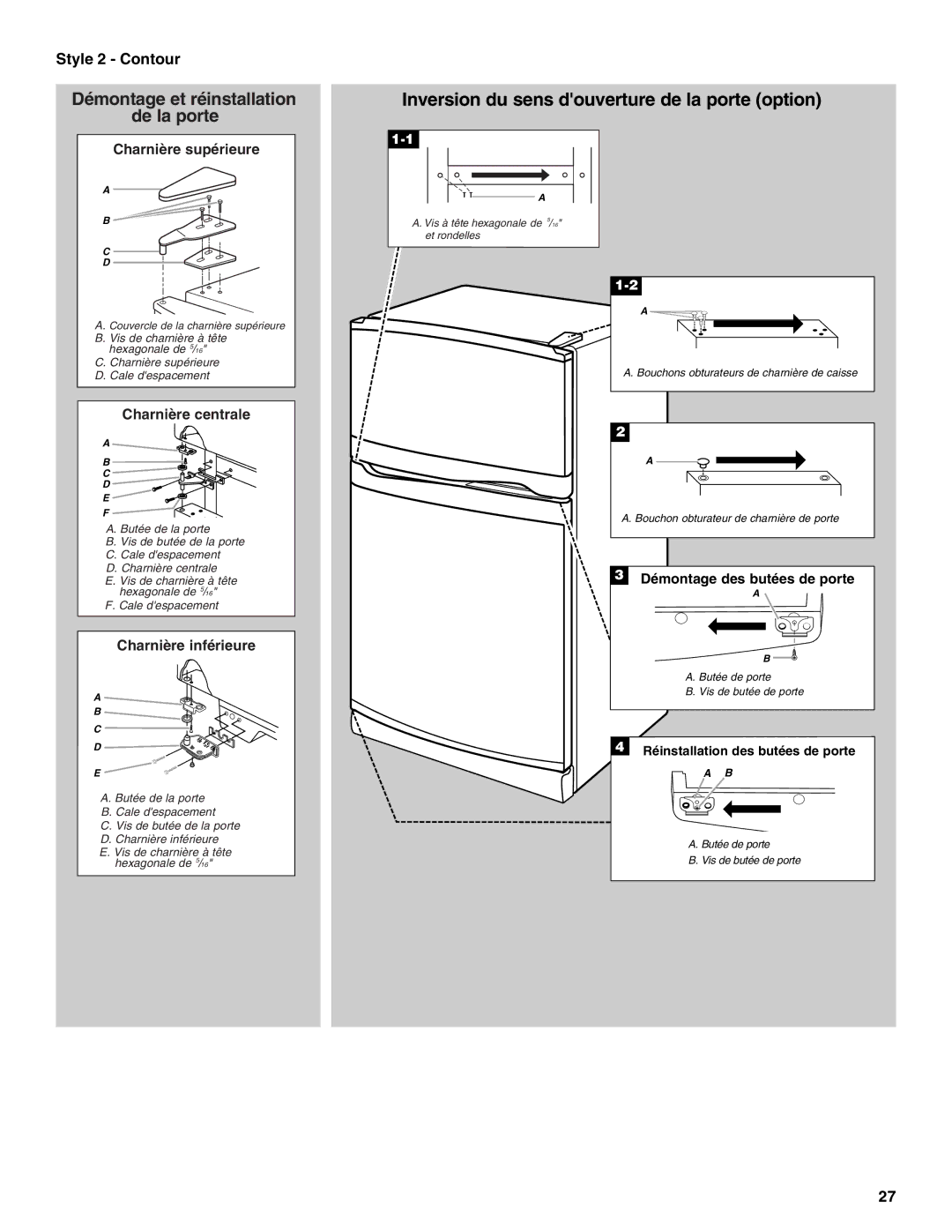 Amana W10154917A manual Style 2 Contour 