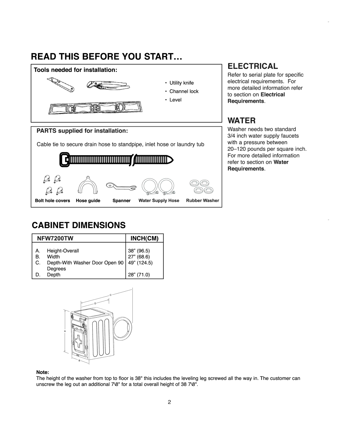 Amana W10161756, DC68-02032C manual 