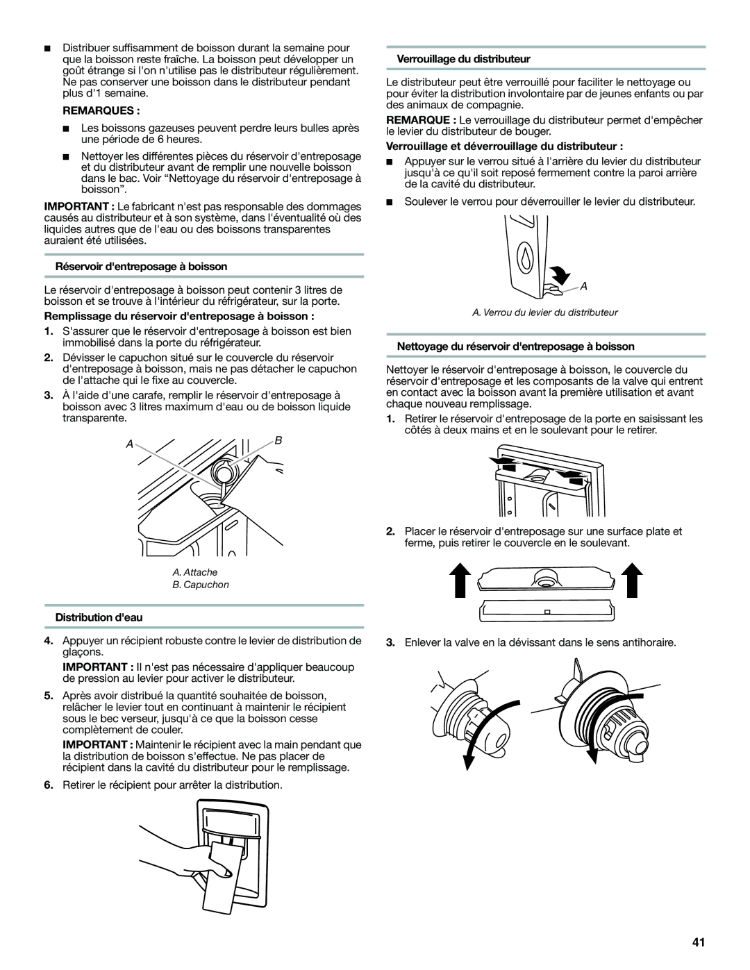 Amana W10211588A, W10211609A installation instructions Remarques 