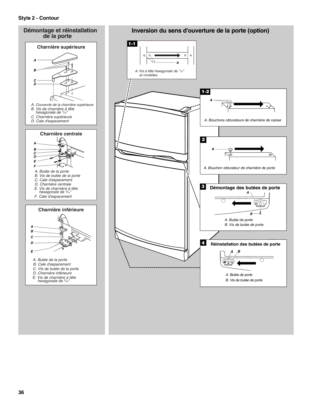 Amana W10214254A installation instructions Style 2 Contour 