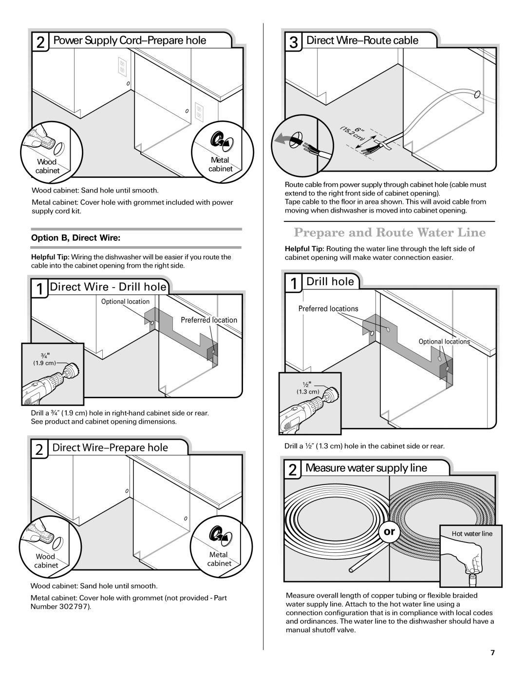 Amana W10261420A installation instructions Prepare and Route Water Line 