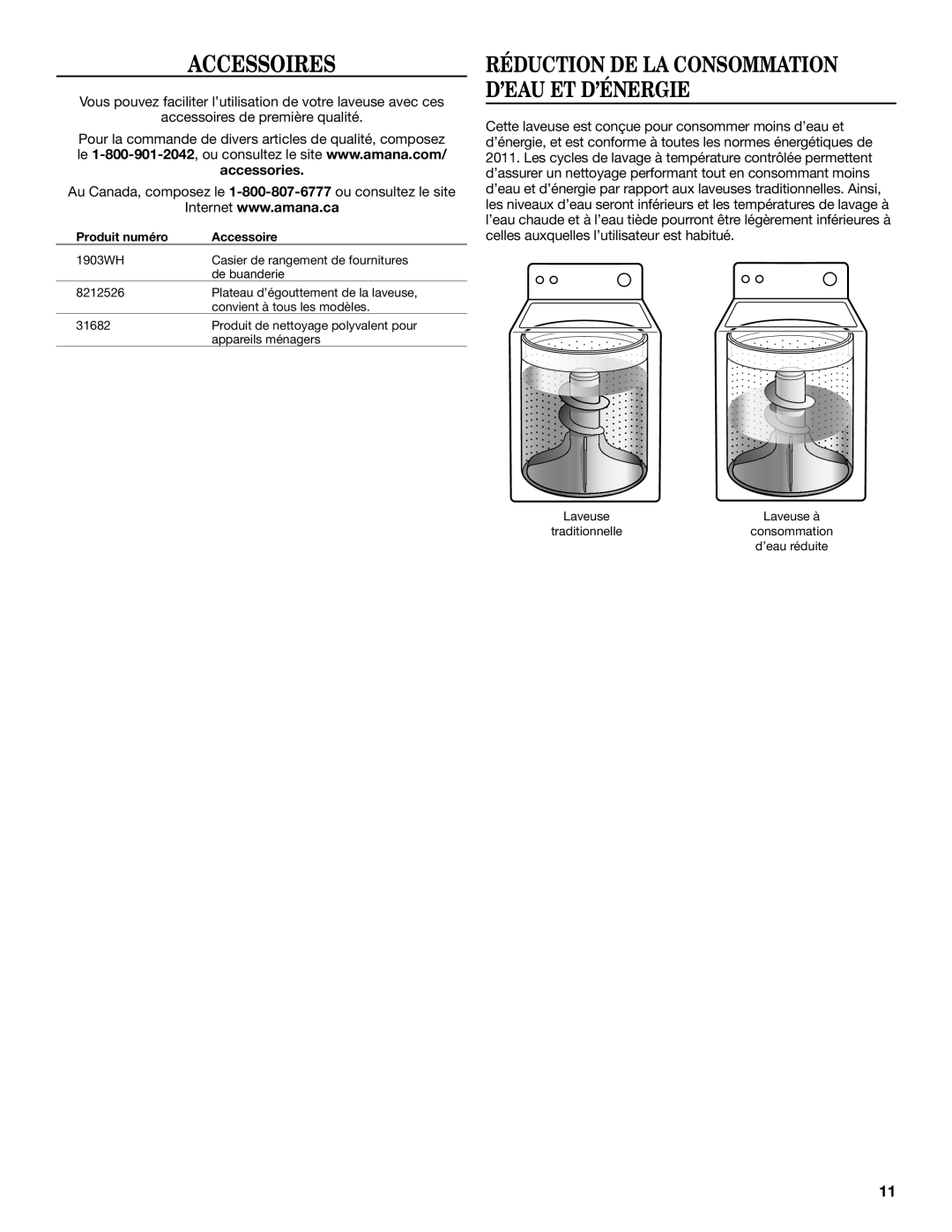 Amana W10368957A-SP, W10347262A warranty Accessoires 