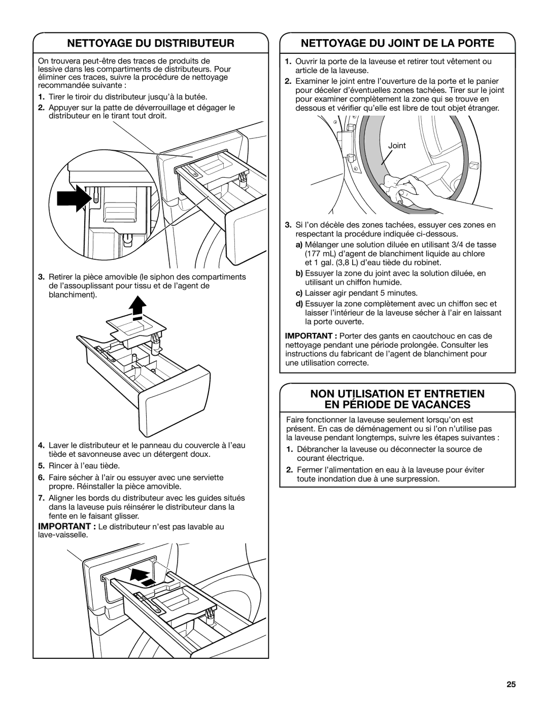 Amana W10410362A warranty Nettoyage DU Distributeur 