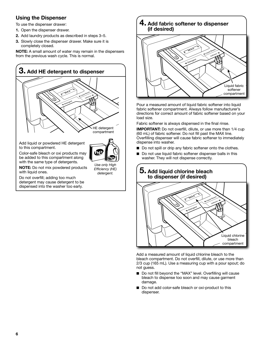 Amana W10410362A warranty Using the Dispenser, To dispenser if desired 