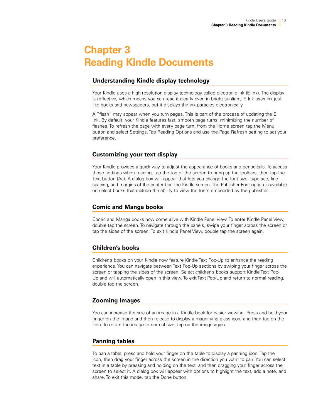 Amazon 23-000491-01 manual Chapter Reading Kindle Documents 