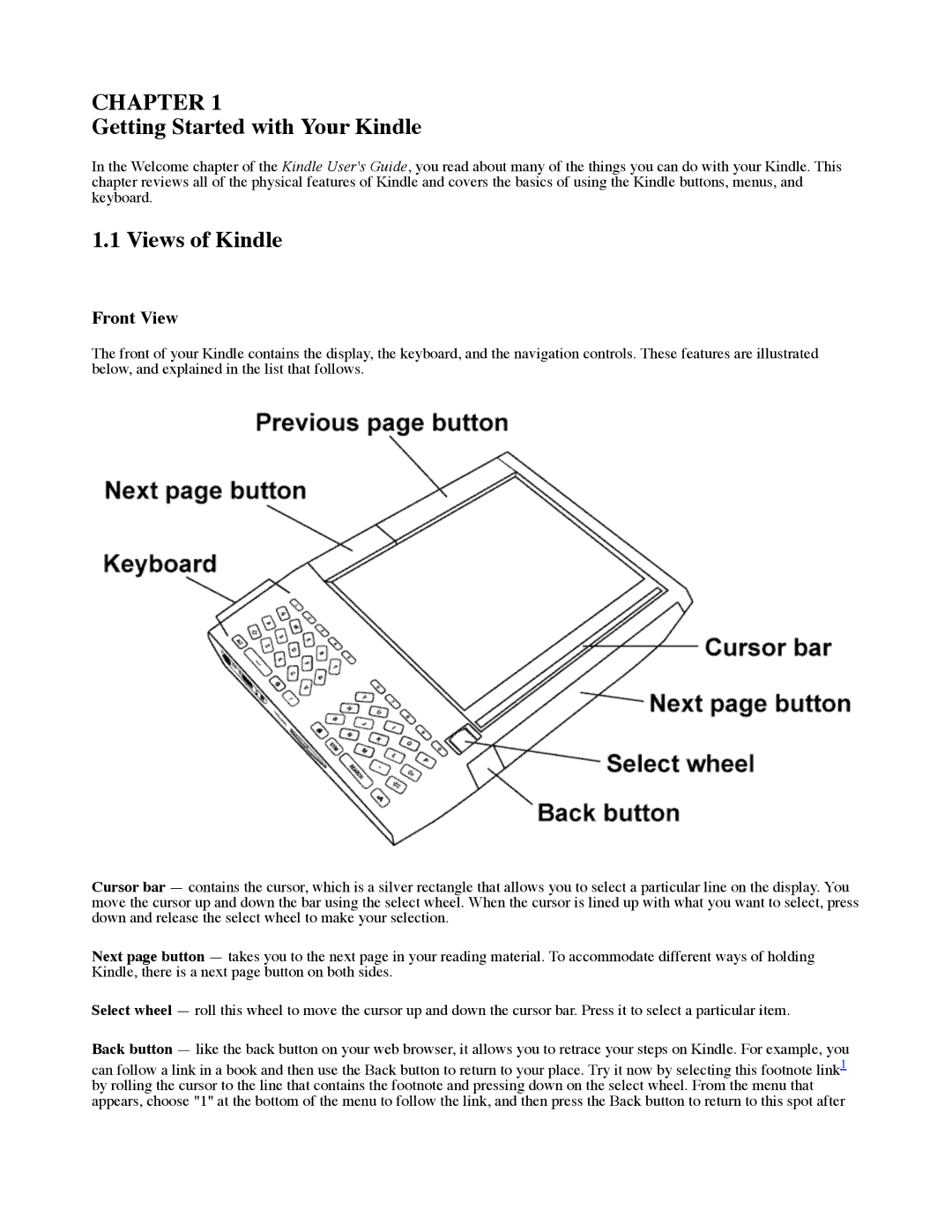 Amazon D00111 manual Chapter, Front View 