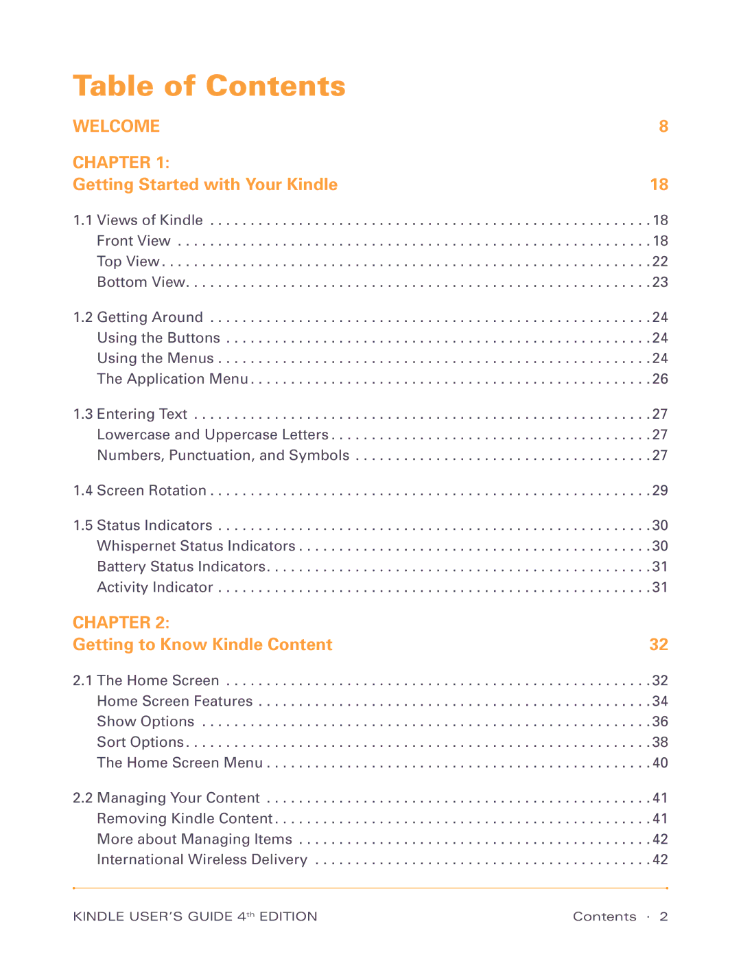 Amazon D00511, D00701 manual Table of Contents 