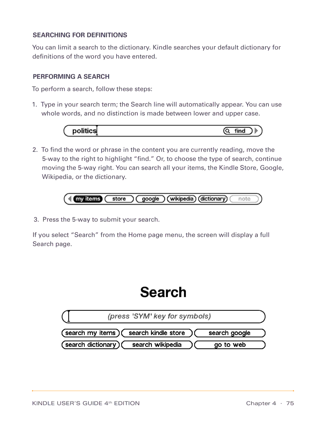 Amazon D00701, D00511 manual Searching for Definitions, Performing a Search 