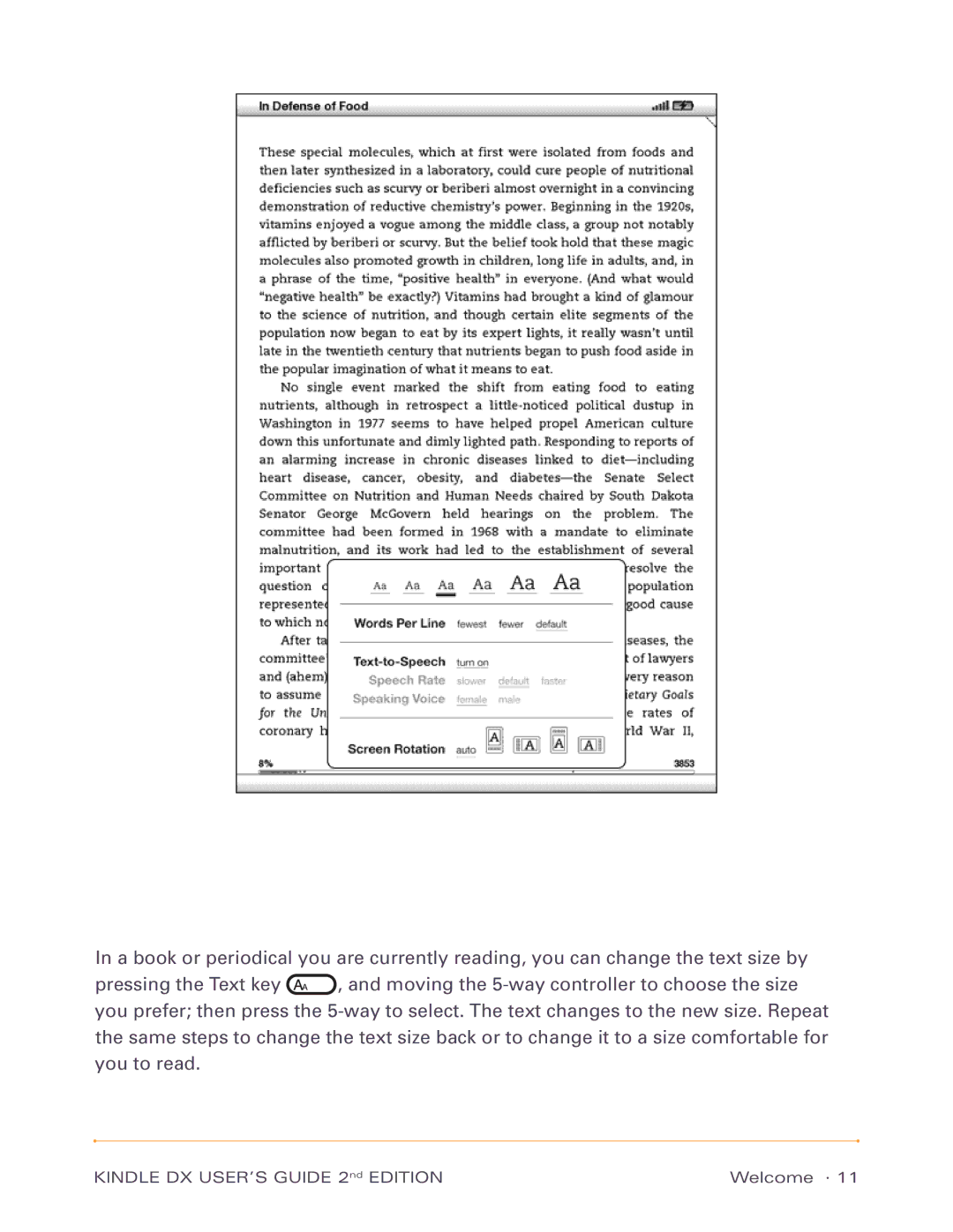 Amazon D00611, D00801 manual Kindle DX USER’S Guide 2nd Edition Welcome · 