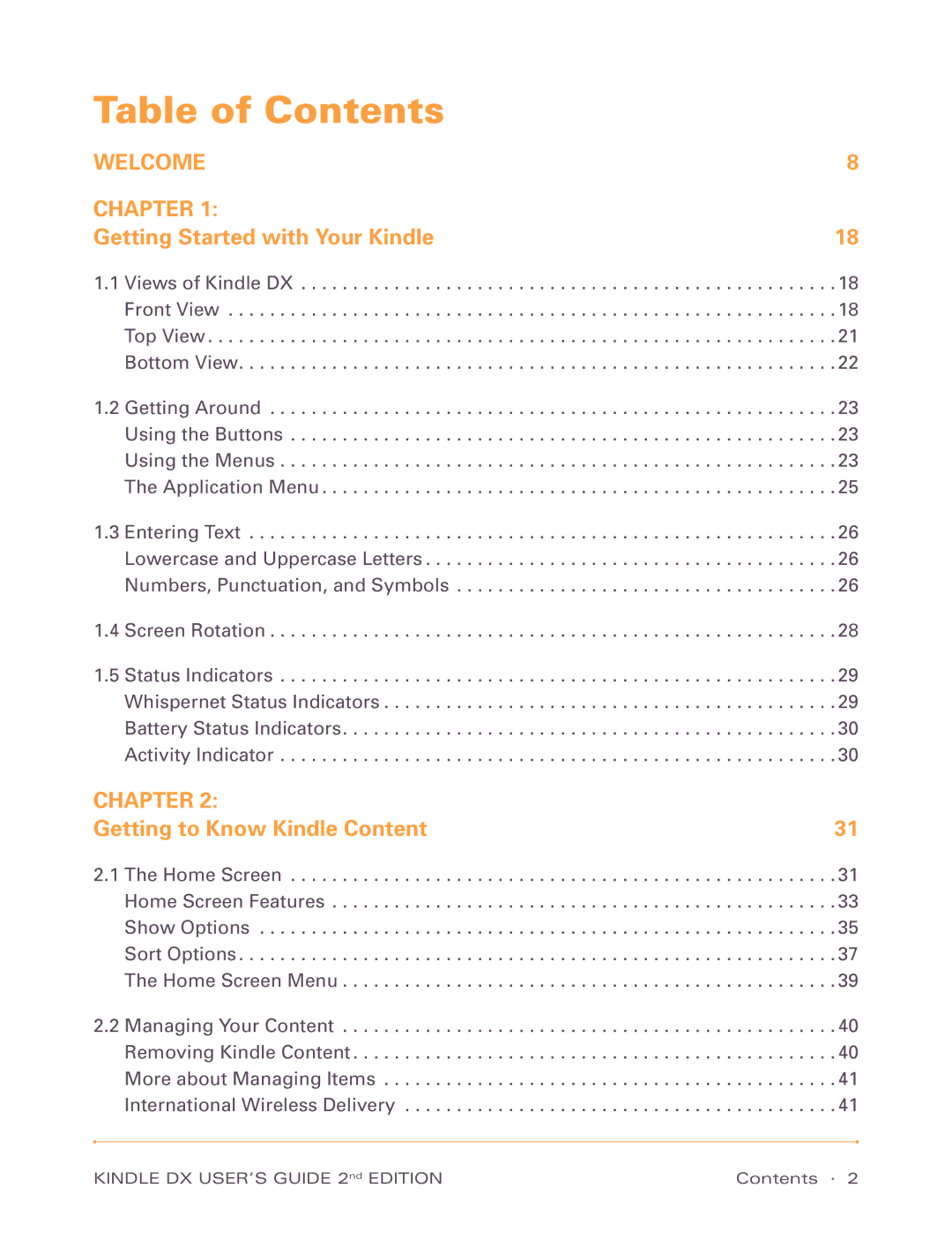 Amazon D00801, D00611 manual Table of Contents 