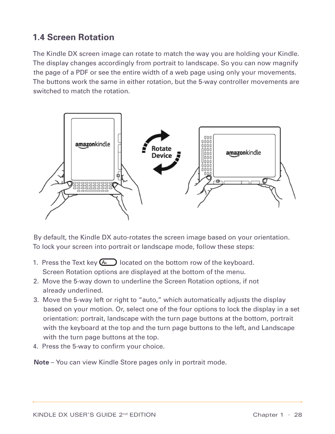 Amazon D00801, D00611 manual Screen Rotation 