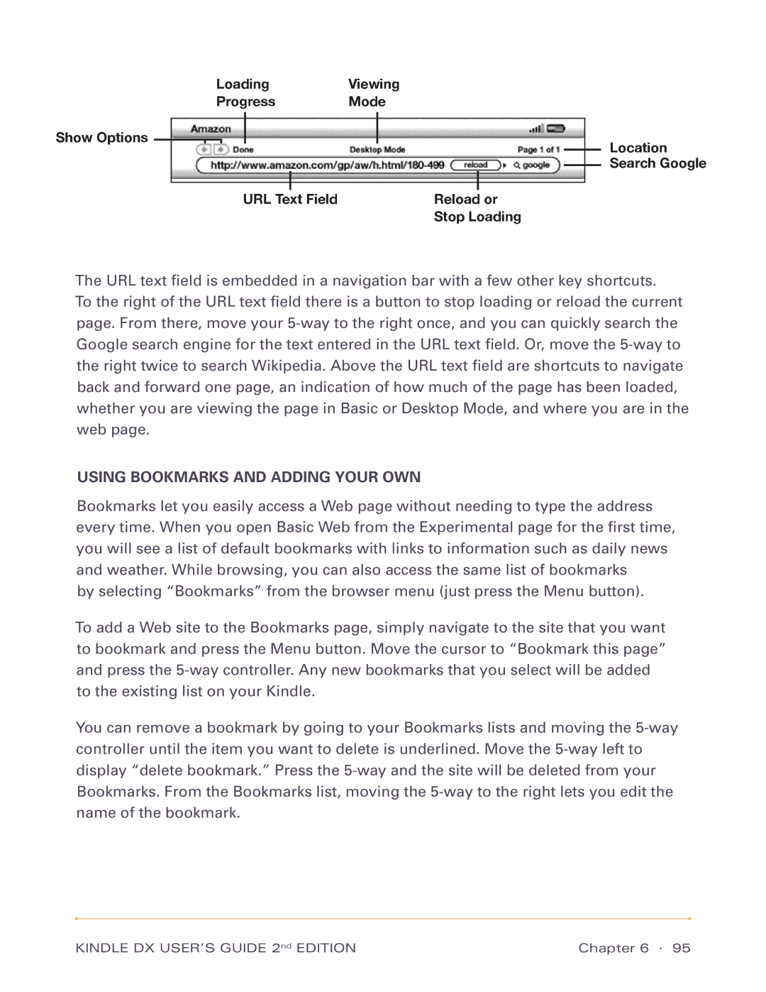 Amazon D00611, D00801 manual Using Bookmarks and Adding Your OWN 