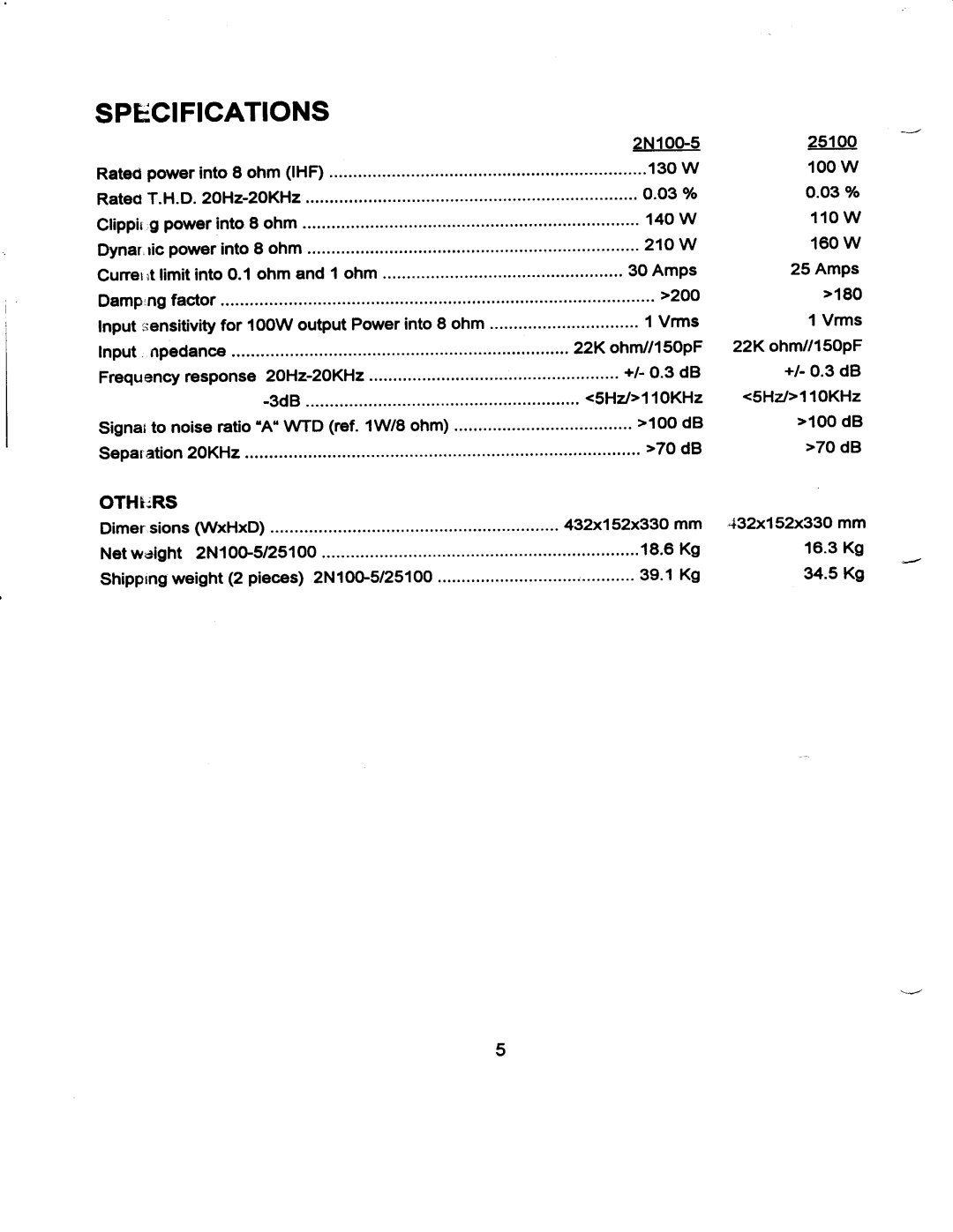 AMC 2N100-5, 25100 manual 