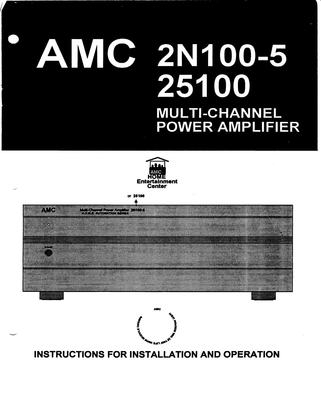 AMC 25100, 2N100-5 manual 
