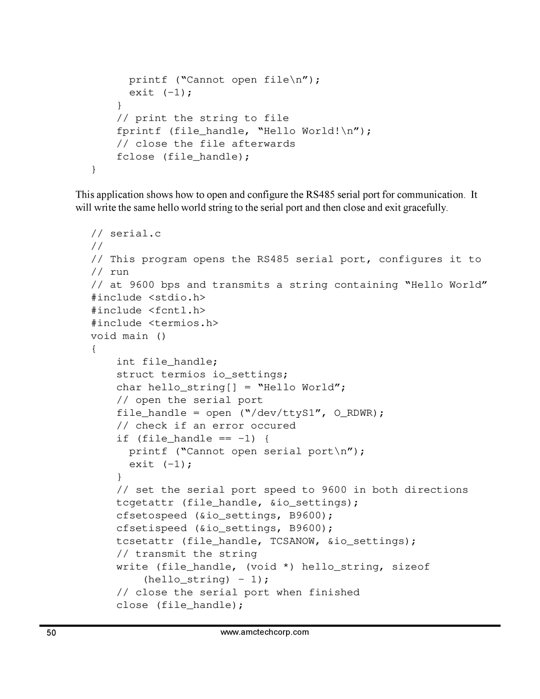 AMC 68VZ328 software manual Close the file afterwards fclose filehandle 