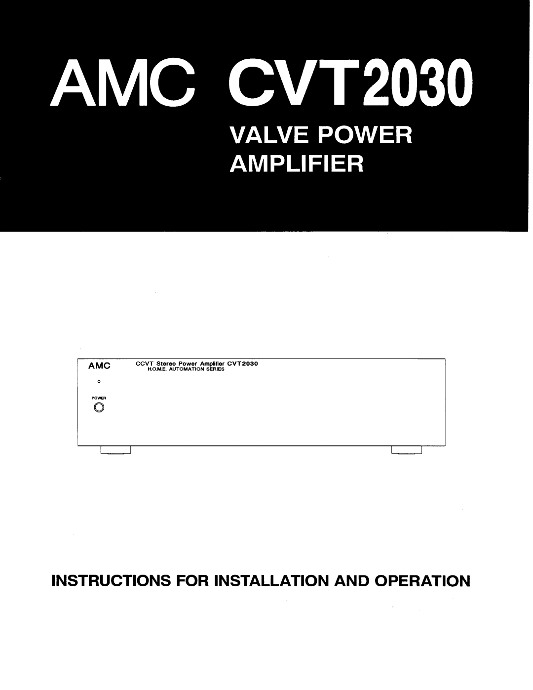 AMC CVT2030 manual 