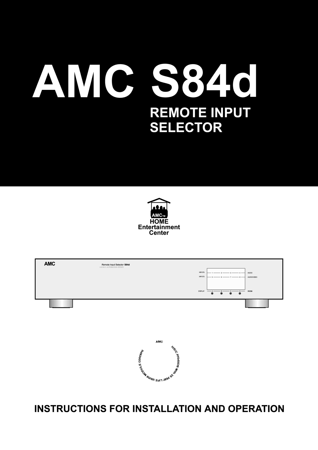 AMC S84d manual 