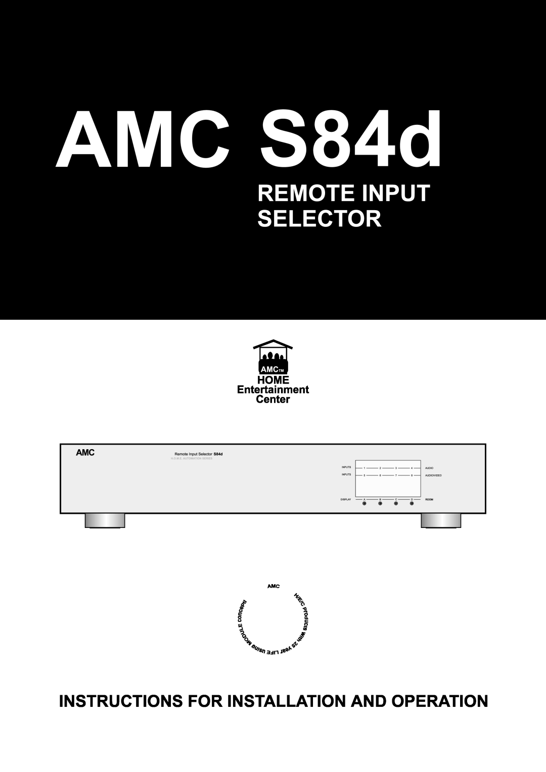 AMC S84d manual 