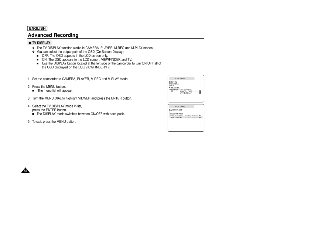 AMC SCD23/D24 manual TV Display 