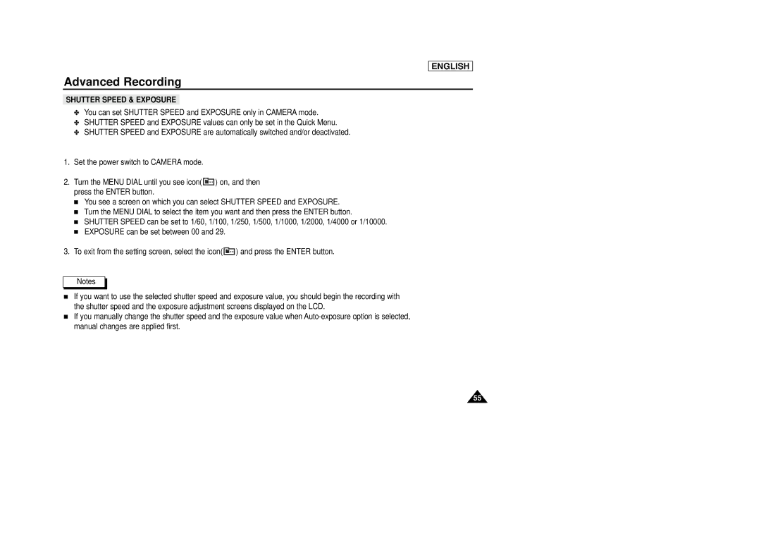 AMC SCD23/D24 manual Advanced Recording 