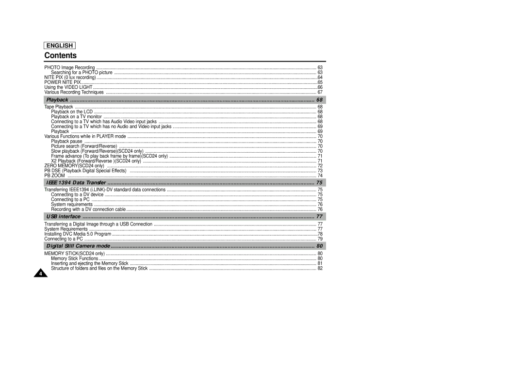 AMC SCD23/D24 manual Playback 