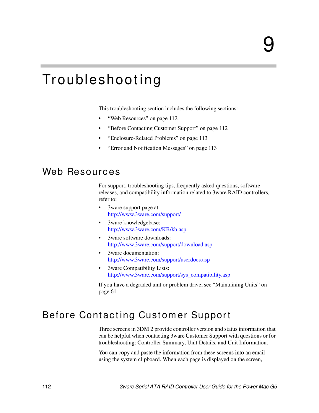 AMCC 720-0138-00 manual Troubleshooting, Web Resources, Before Contacting Customer Support 