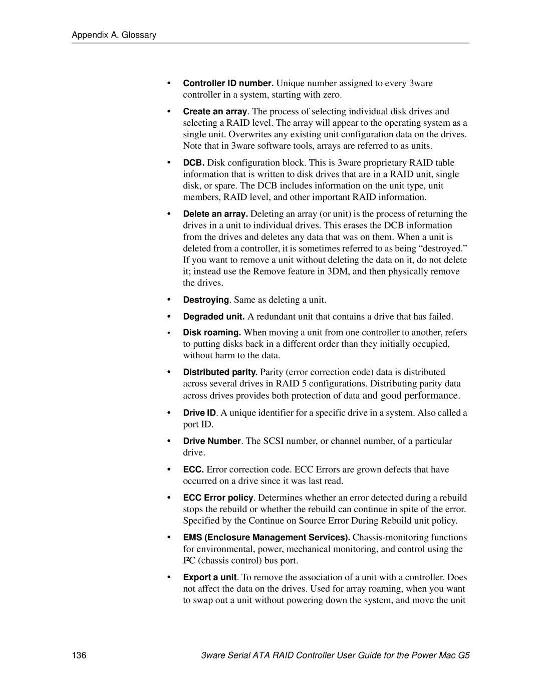 AMCC 720-0138-00 manual Appendix A. Glossary 