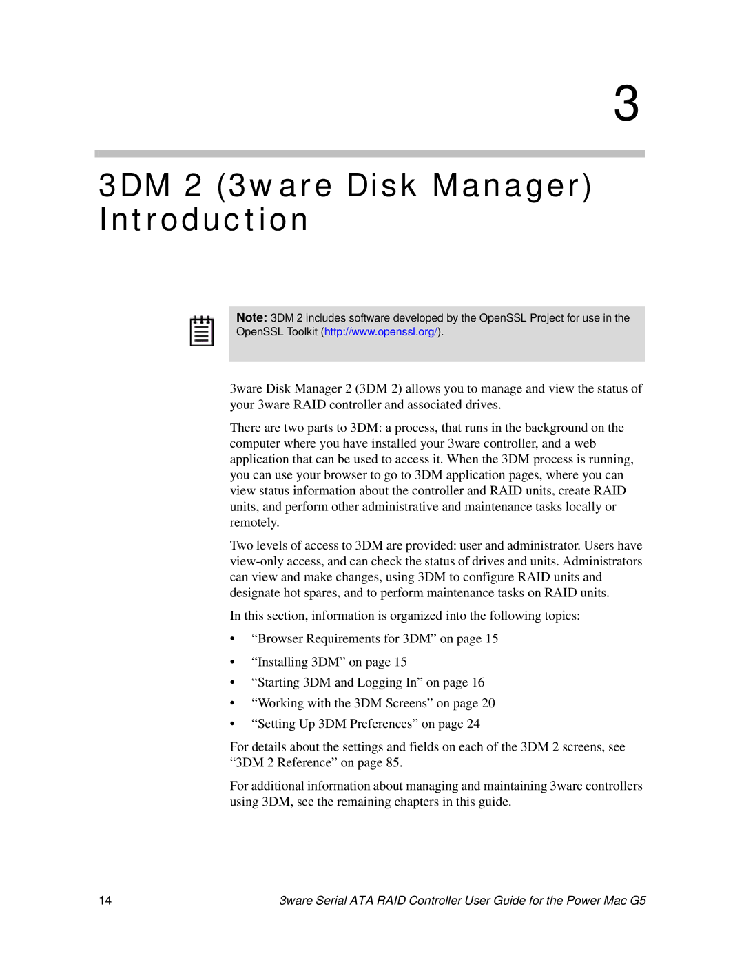 AMCC 720-0138-00 manual 3DM 2 3ware Disk Manager Introduction 