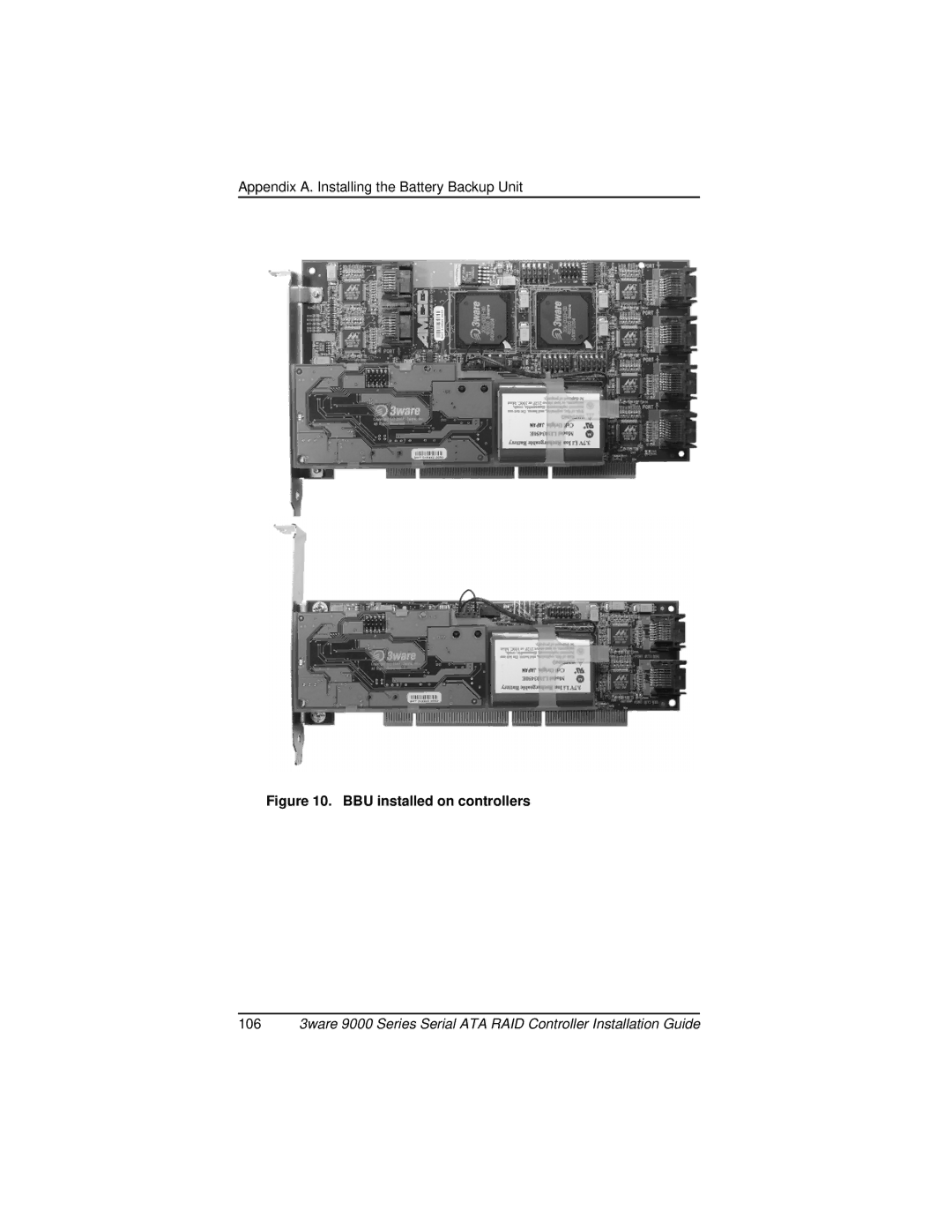 AMCC 9000 manual BBU installed on controllers 