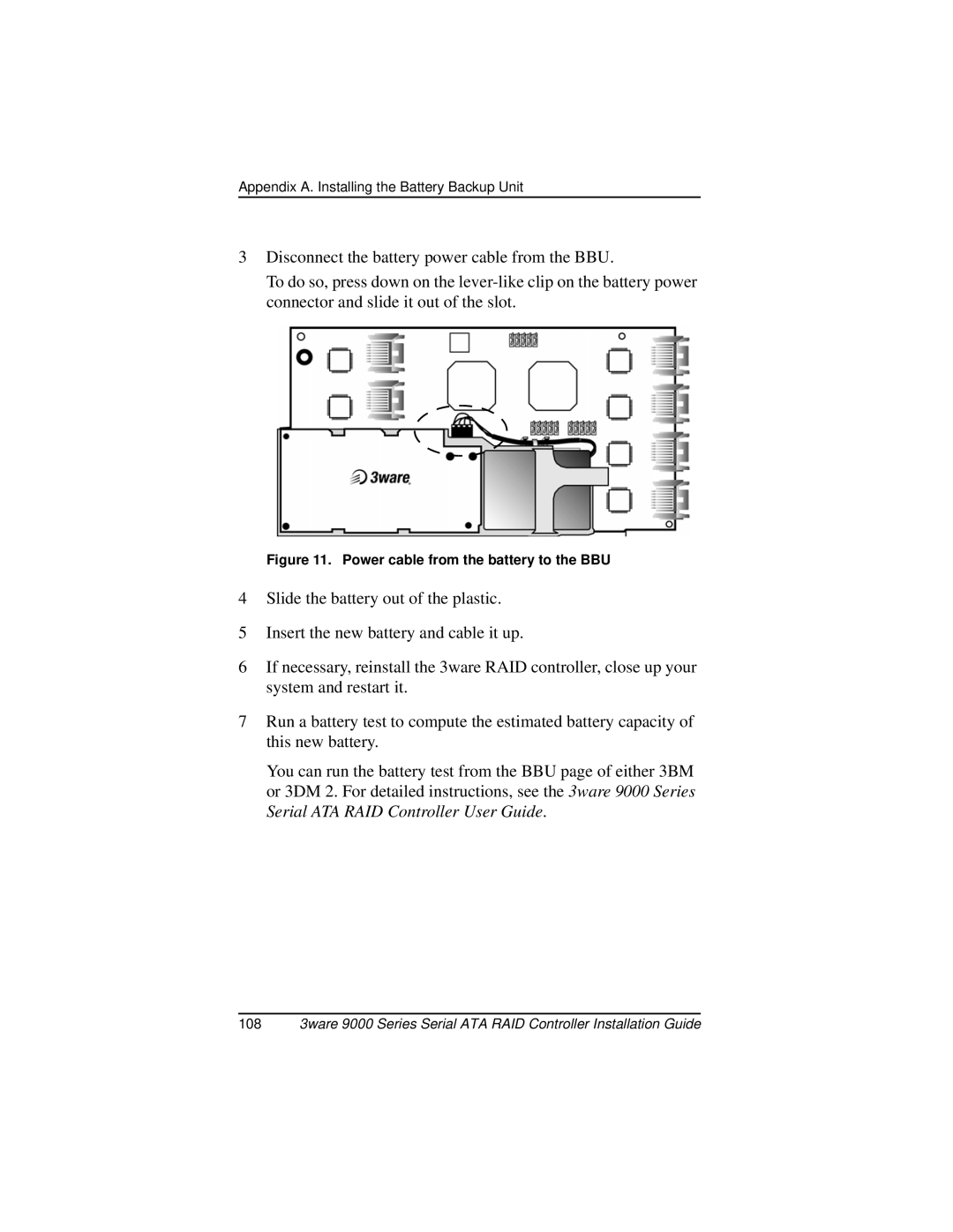 AMCC 9000 manual Power cable from the battery to the BBU 