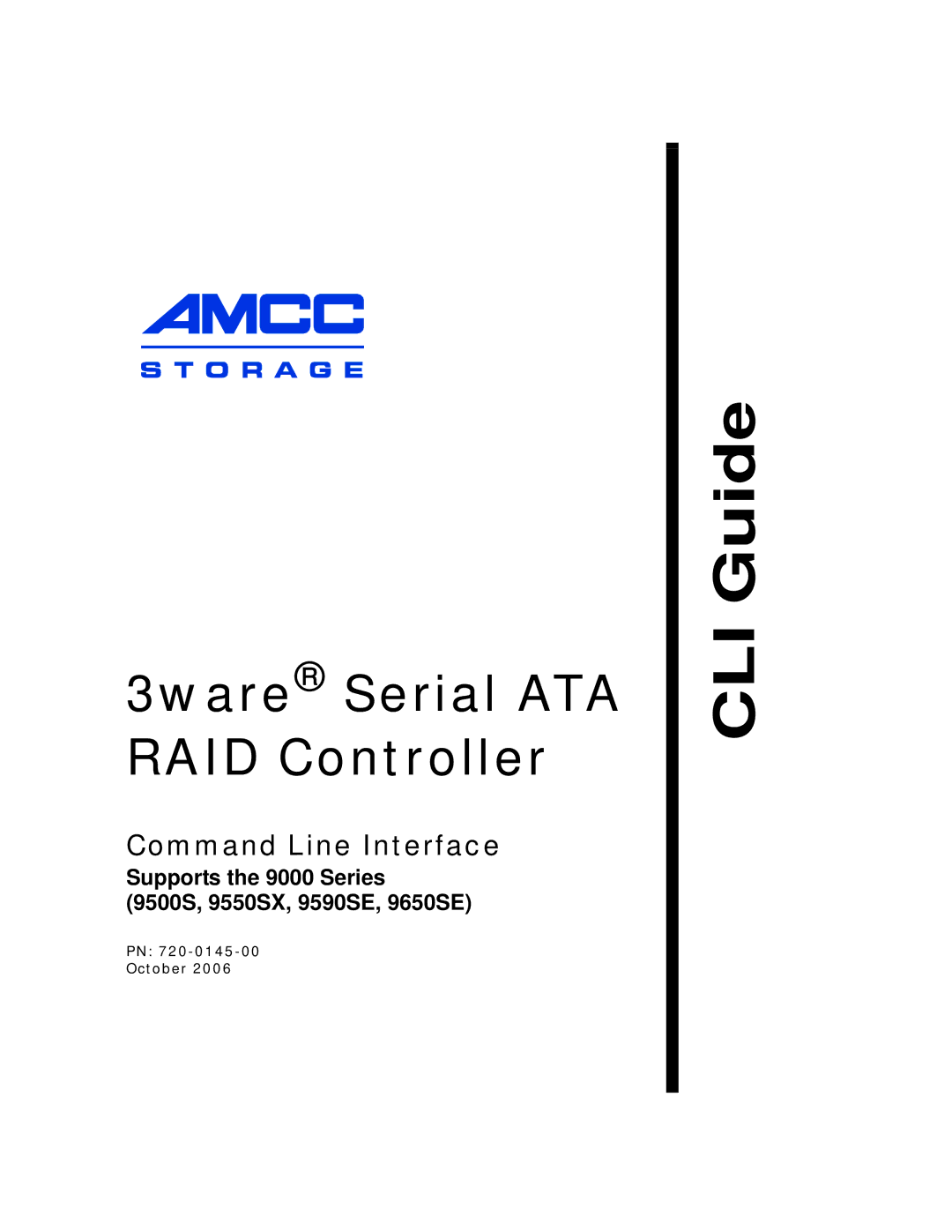 AMCC 9500S, 9550SX, 9590SE, 9650SE manual 3ware Serial ATA RAID Controller, Command Line Interface 