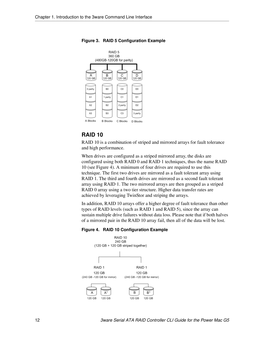 AMCC 9590SE-4ME manual RAID 5 Configuration Example 