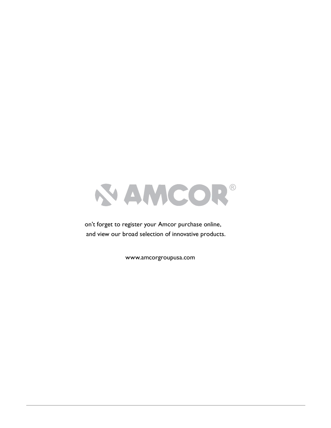 Amcor A12000EH owner manual 