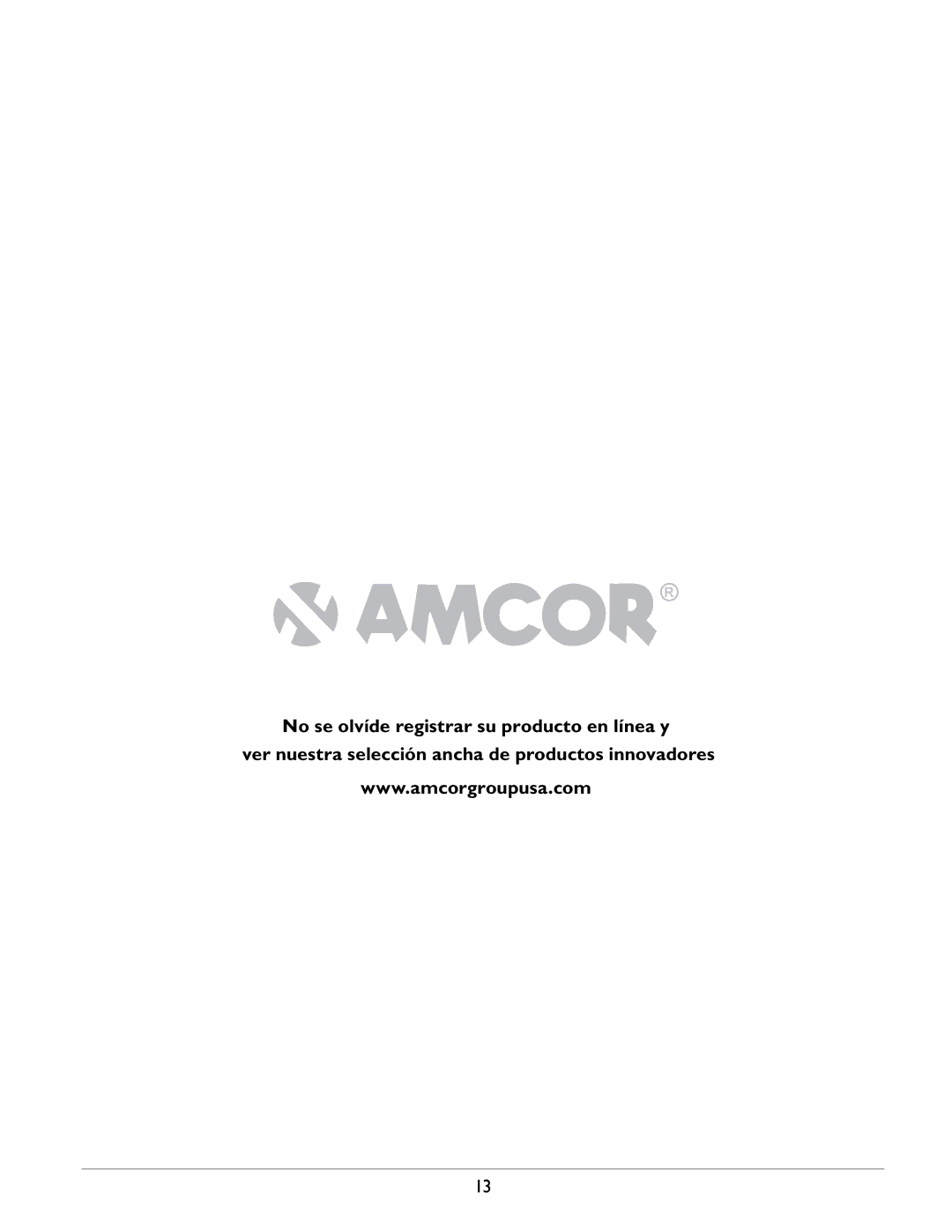 Amcor A12000EH owner manual 