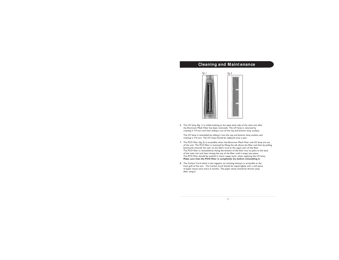 Amcor AM-45 owner manual Cleaning and Maintenance 